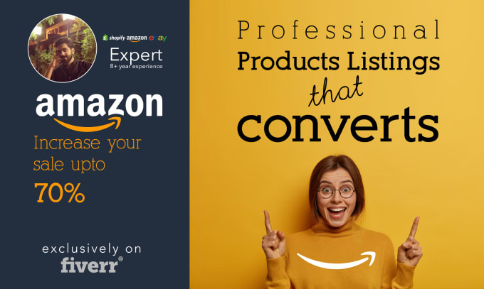 Gig Preview - Do amazon product listing organic keywords SEO professional amazon listings rich