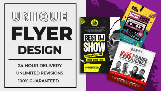 Gig Preview - Design professional flyer poster brochure design in 24 hrs