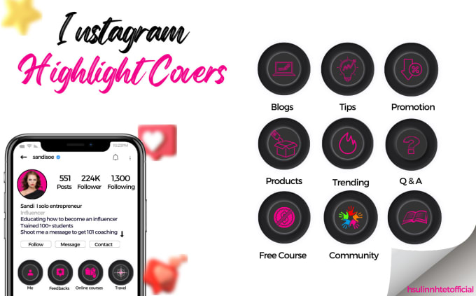 Gig Preview - Create instagram highlight covers