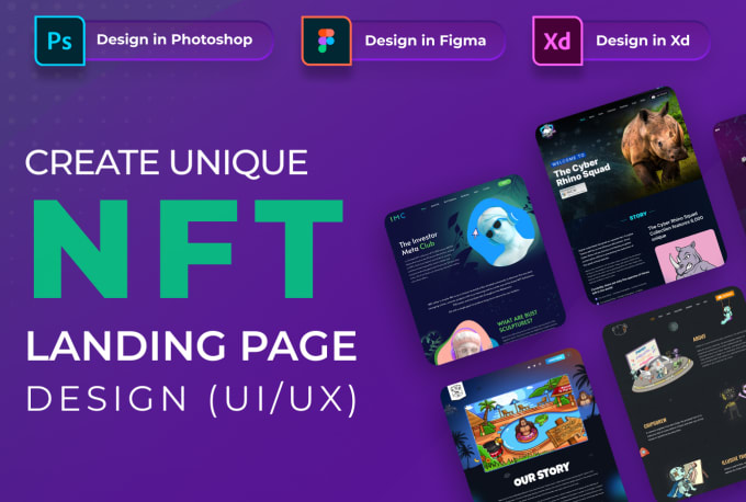 Gig Preview - Create an awesome nft landing page design