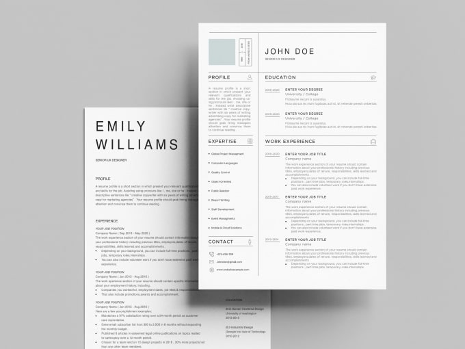 Gig Preview - Design professional resume in indesign