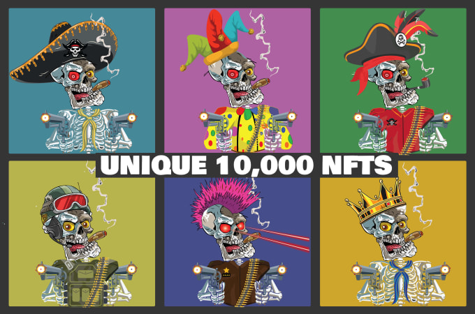 Gig Preview - Create unique cartoon character with 10k nft art collection