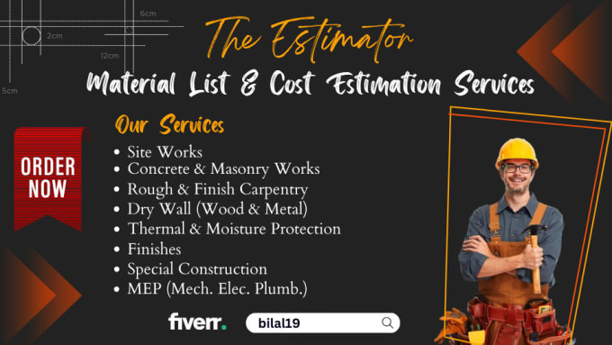 Gig Preview - Do expert cost estimation for your bidding and construction