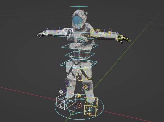 Gig Preview - Rig 3d model in blender for animation and game engines