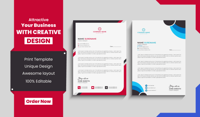 Gig Preview - Design professional letterhead and stationery in word format