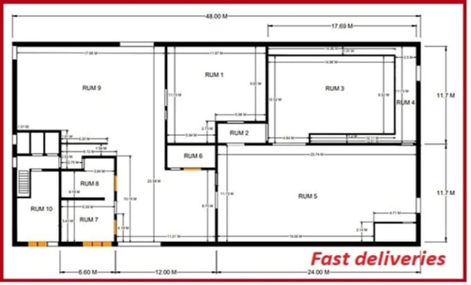 Gig Preview - Make  house floor plans, elevations from autocad