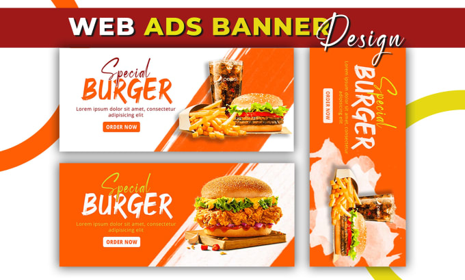 Gig Preview - Design creative web banner static banner google ads banner ads or adwords design