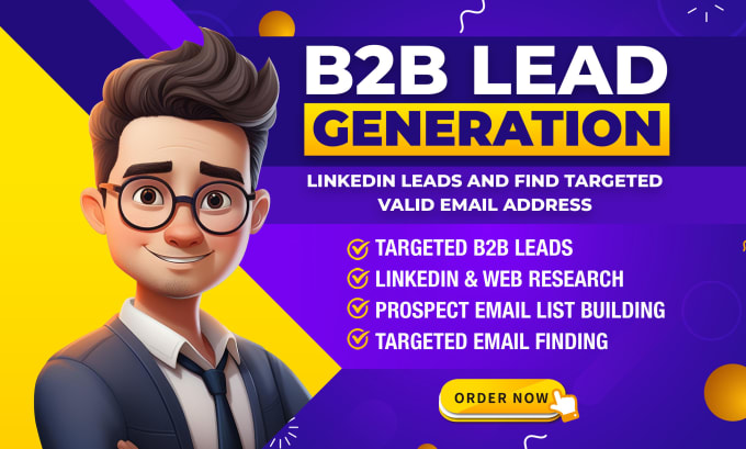 Gig Preview - Do b2b lead generation, linkedin leads, contact list and targeted list