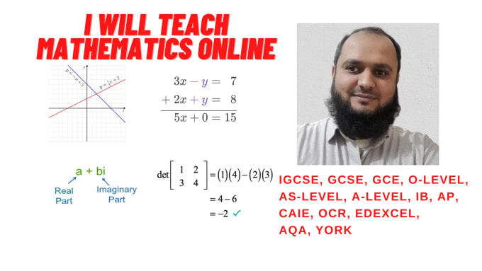 Gig Preview - Be your mathematics tutor to teach you math using simulation