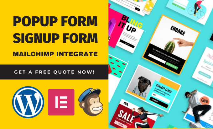 Gig Preview - Do popup form signup form gravity form wordpress form and mailchimp integrate