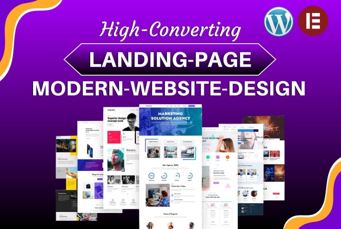 Gig Preview - Modern landing page and responsive wordpress website design  elementor pro