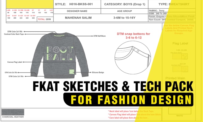 Gig Preview - Create fashion tech pack and flat sketches for fashion design