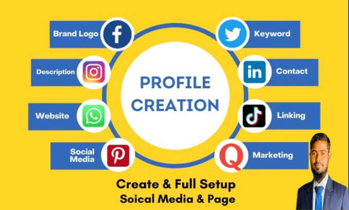 Gig Preview - Do social media profile creation and full setup