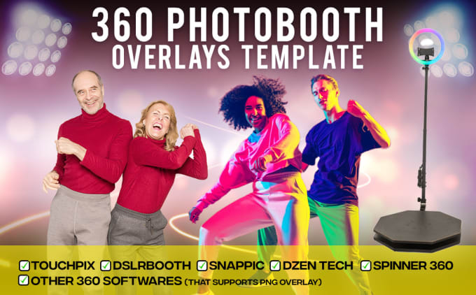 Gig Preview - Design amazing 360 photo booth overlay