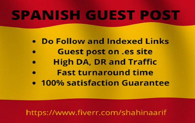 Gig Preview - Do guest post on spanish site with do follow links