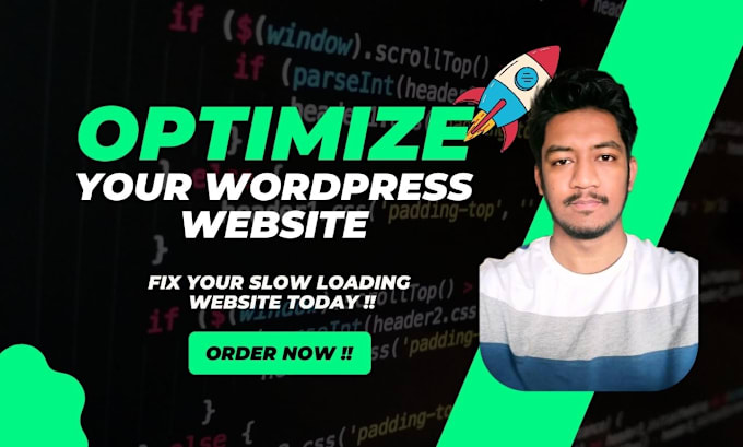 Gig Preview - Do wordpress speed optimization to improve website pagespeed