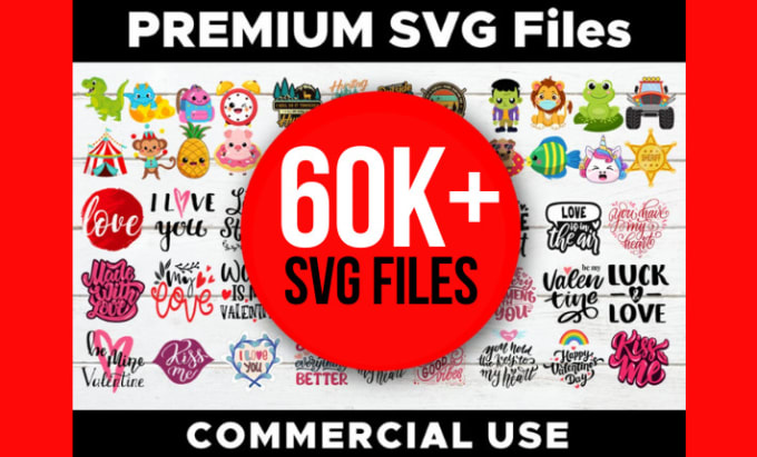 Gig Preview - Deliver 60,000 svg cut file design bundle pack