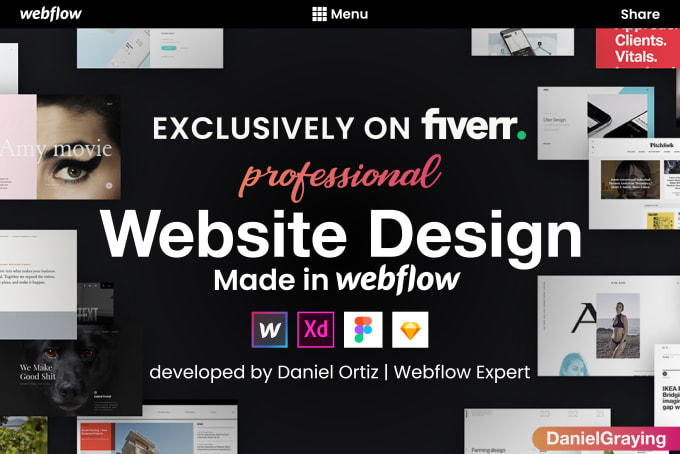 Gig Preview - Develop fully responsive website or landing page in webflow