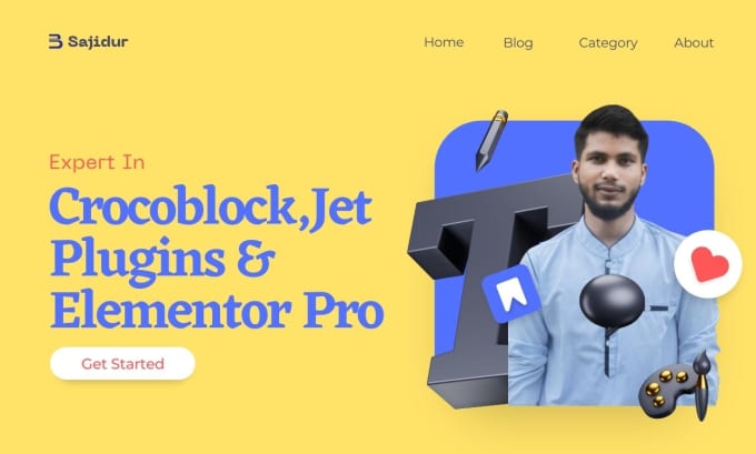 Gig Preview - Build dynamic crocoblock website using jet plugins and elementor pro