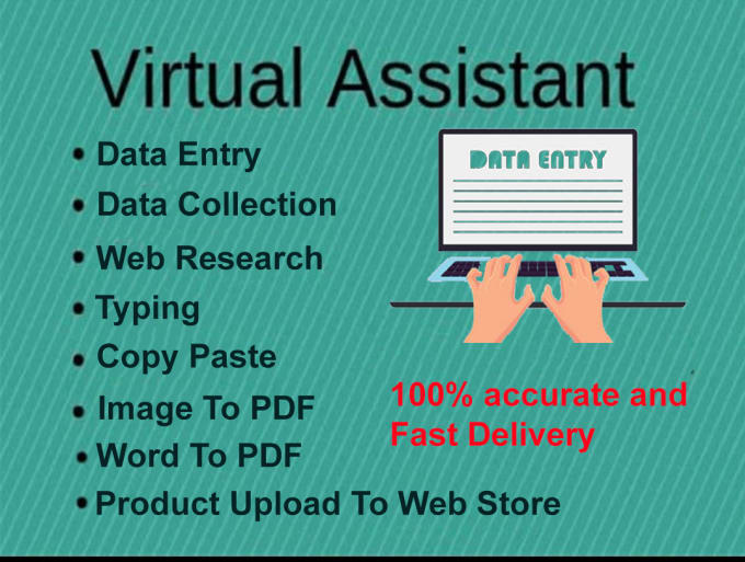 Gig Preview - Be your virtual assistant for data entry, social media, web research