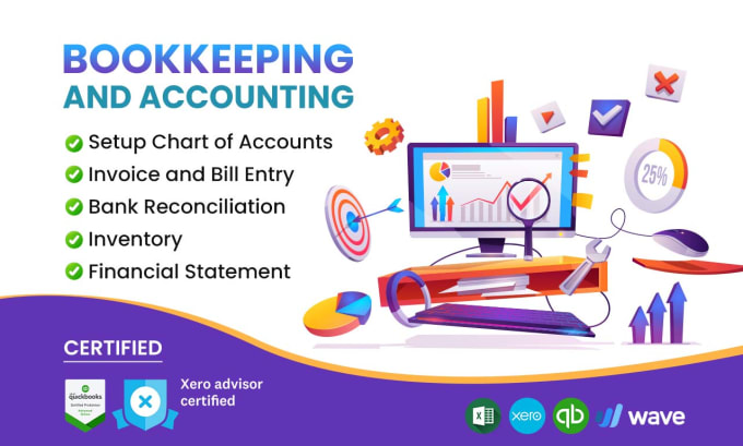 Gig Preview - Do cleanup, reconciliation, and bookkeeping of your messy quickbooks and xero