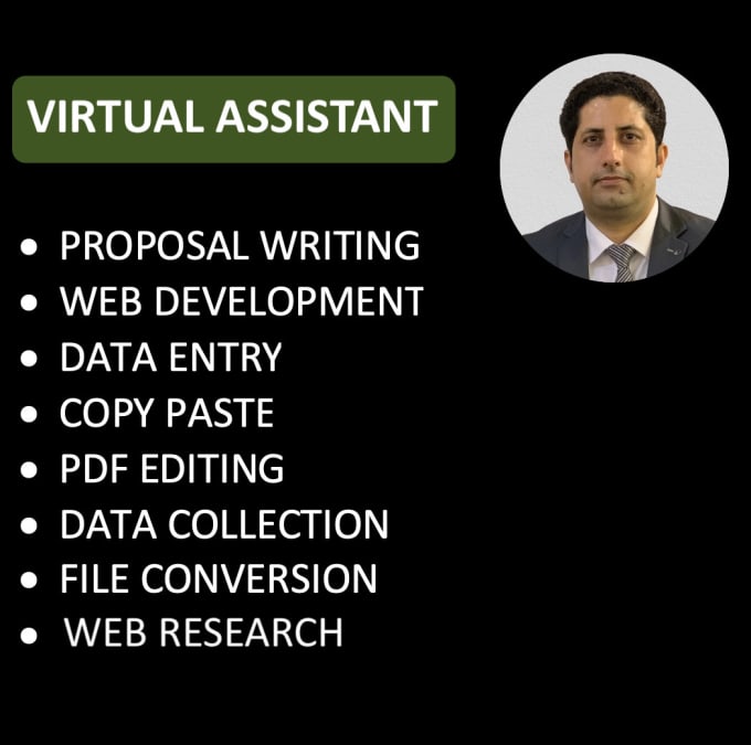 Gig Preview - Be your virtual assistant for data entry and web research