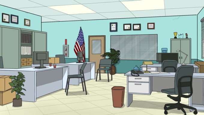 Bestseller - create a 2d background for you in animated sitcom style