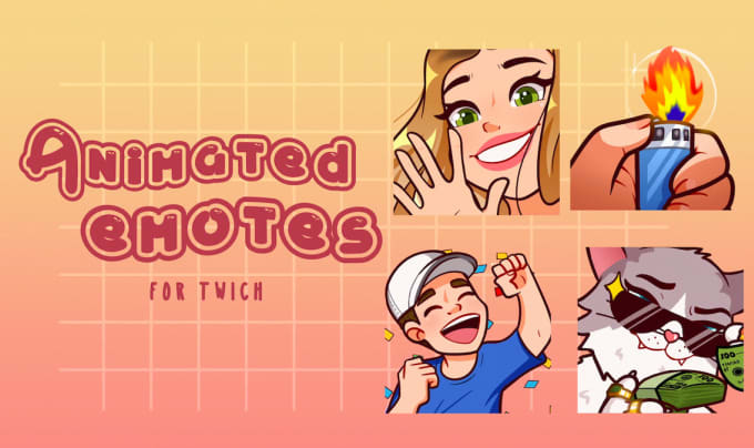 Gig Preview - Design a custom animated emote for your twitch