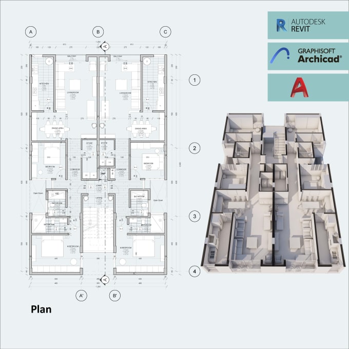 Bestseller - do 3d, floor plans, and elevations in revit or archicad