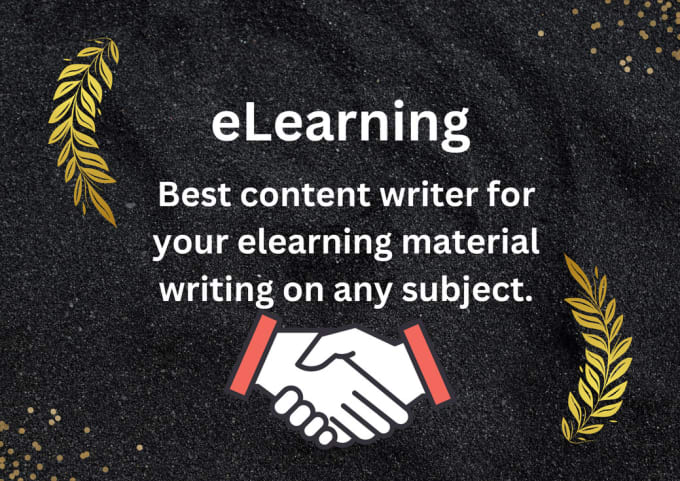 Gig Preview - Write best elearning content for you