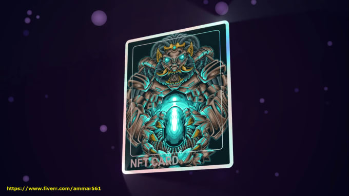 Gig Preview - Create unique  3d animated nft card, trading cards animation