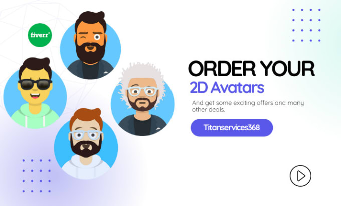 Gig Preview - Create 2d avatars for your profile picture