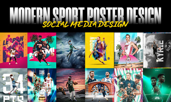 Gig Preview - Design any modern hype sport graphic and poster