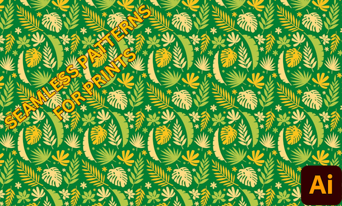 Gig Preview - Do colorful, vector, seamless repeat pattern designs for fabric, textile prints