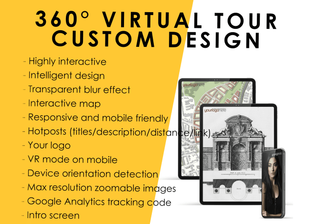 Gig Preview - Custom design virtual tour interface and program it with pano2vr