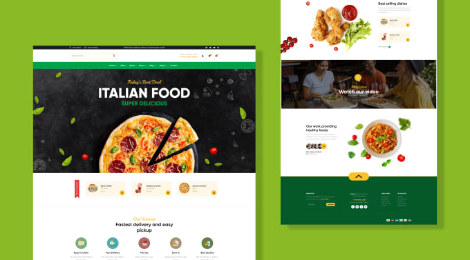 Gig Preview - Our agency will build food delivery or restaurant wordpress website