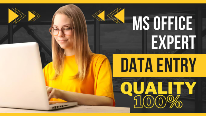 Gig Preview - Be your professional ms office data entry operator