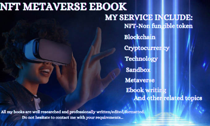 Gig Preview - Write your blockchain, metaverse, nft kindle ebooks