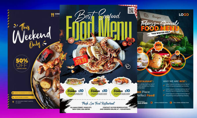 Gig Preview - Design restaurant menu, food menu, bar menu, board, flyer, poster, digital menu