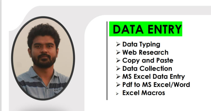 Gig Preview - Do fast data entry, typing job, excel worksheet, copy and paste