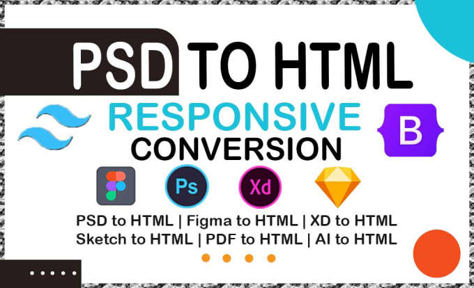 Gig Preview - Convert figma to HTML, PSD xd to HTML responsive website