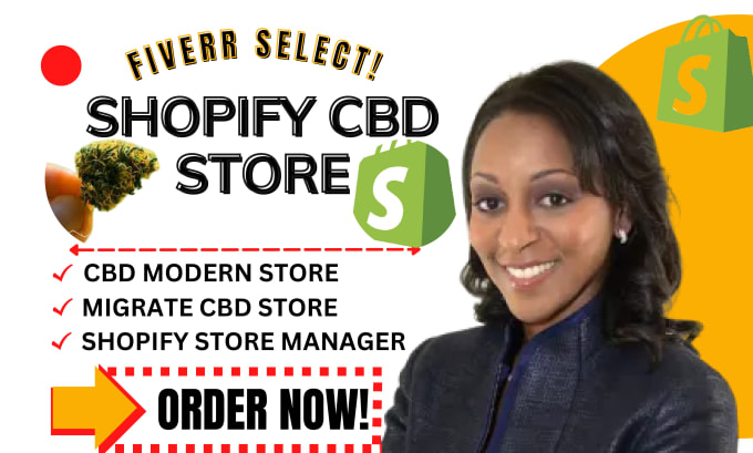 Gig Preview - Cbd shopify store, cbd website, shopify marketing for cbd, stan store design