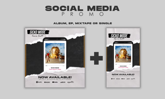 Gig Preview - Create dope social media promo for your coverart album, ep or single