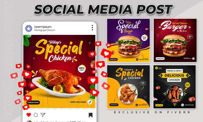 Gig Preview - Create 15 attractive social media posts advertising for all platform