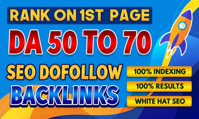 Gig Preview - Build high da dofollow SEO backlinks links