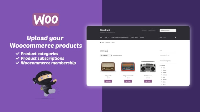 Gig Preview - Upload your products on woocommerce and shopify stores