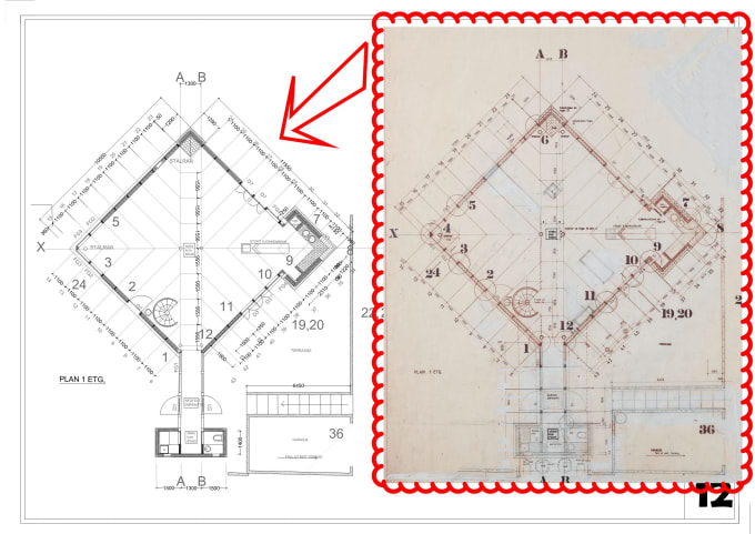 Gig Preview - Prepare any hand sketch drawing to 2d cad drawings