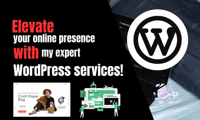 Gig Preview - Your wordpress web designer wp developer wordpress site wordpress web design