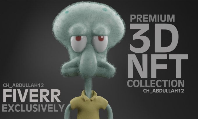 Gig Preview - Create 3d nft art character , 3d nft 10k collection