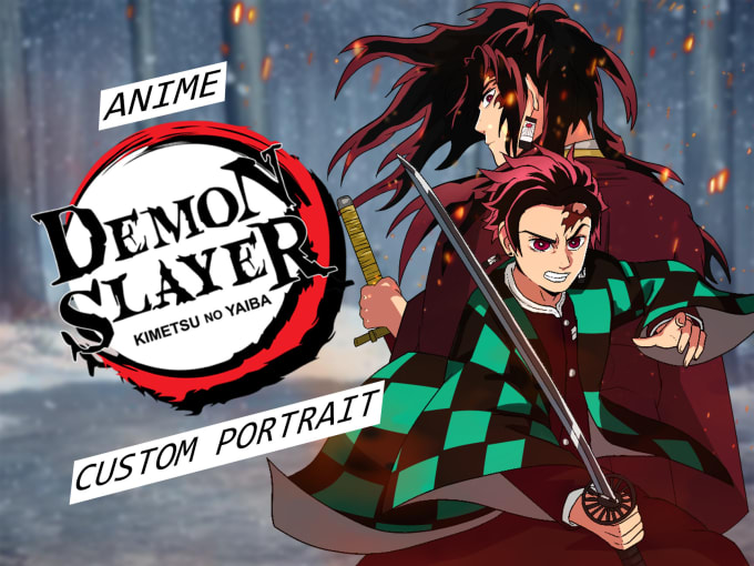 Gig Preview - Draw you in demon slayer anime style